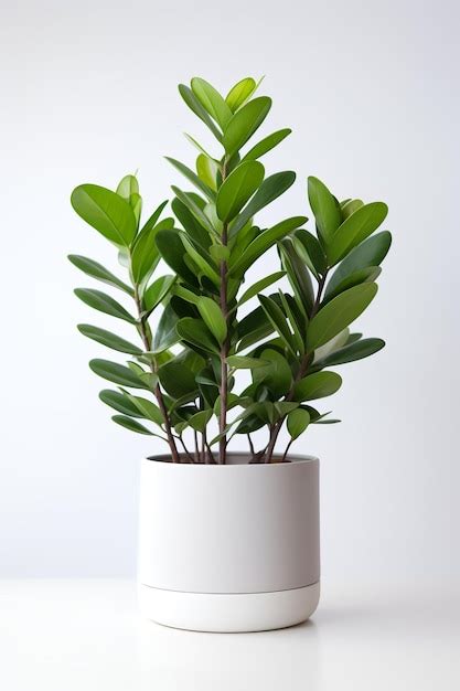 Foto De Zamioculcas Zamiifolia En Maceta Minimalista Como Planta De