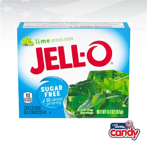 Jell O Sugar Free Gelatin Lime 030oz 85g Ijustwannacandy