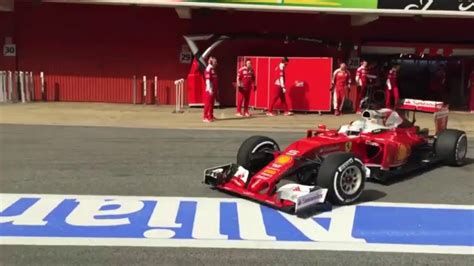 F1 2016 Barcelona Test 1 Day 1 Sebastian Vettel In Action In The