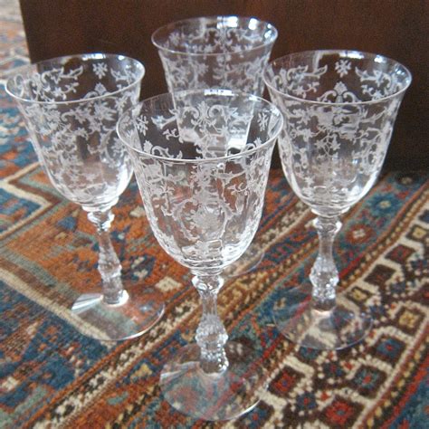 Fostoria Etched Crystal Stemware Patterns