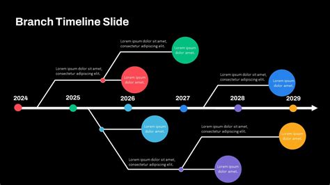 Branch Timeline Chart Template For Powerpoint Presentation Slidekit