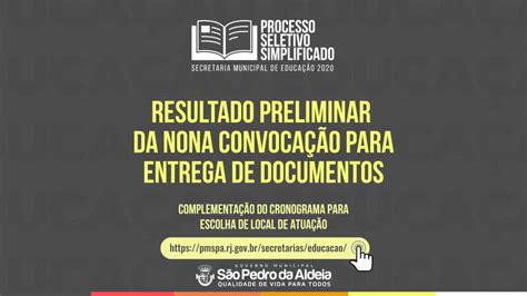 Educa O Divulga Resultado Preliminar De Convoca O Para Entrega De