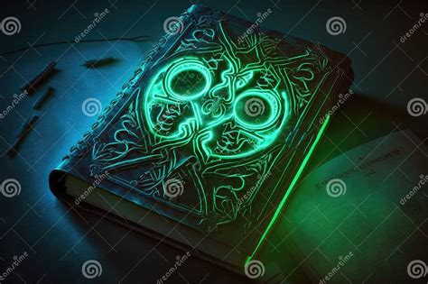 A Mysterious Book With A Glowing Symbol On The Cover And Strange