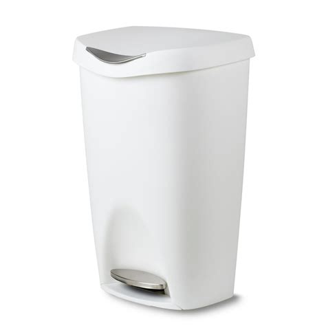 Umbra Brim 13 Gallon Trash Can With Lid Large Durable Kitchen Garbage