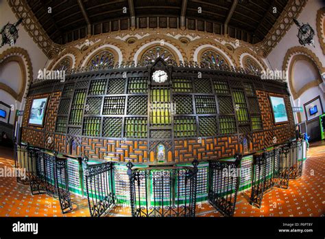 Beautiful interior view of the railway station of Toledo, Spain, Europe ...