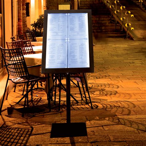 Illuminated Menu Display Board Led Menu Display Stand