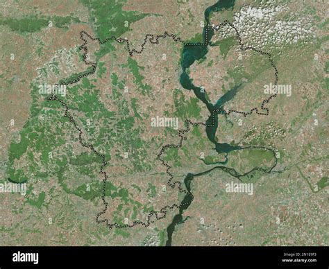 Ul'yanovsk, region of Russia. High resolution satellite map Stock Photo ...