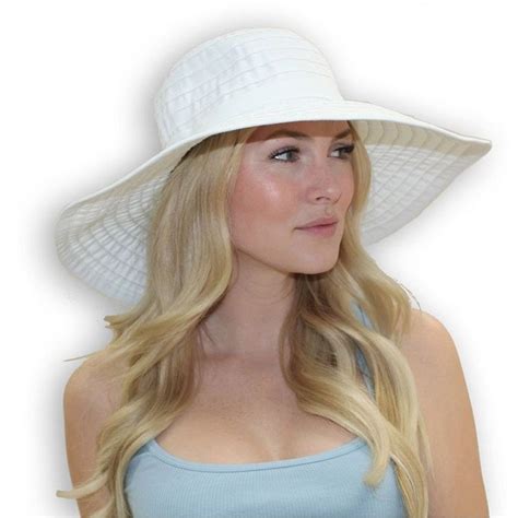 Womens Wide Brim Packable Sun Travel Hat For Large Heads Ginger