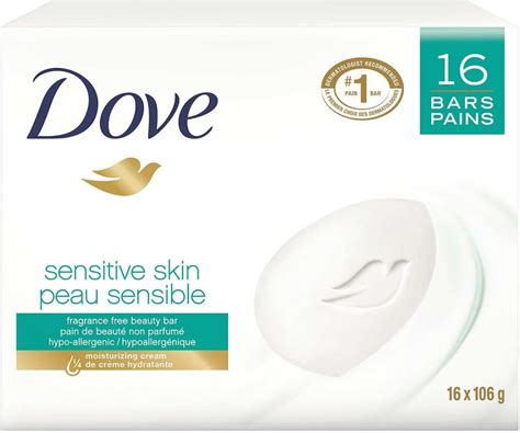 Pack Of 4 Bars Dove Unscented Beauty Soap Bar Sensitive