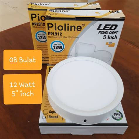 Jual PIOLINE Lampu LED Panel 12 Watt 12w Downlight OB Outbow Tempel