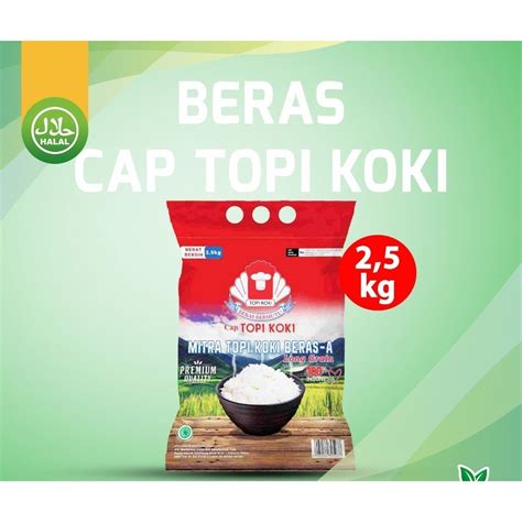 Jual Beras Cap Topi Koki Merah 2 5 KG FULL Asli Slyp Putih 2 5 KG