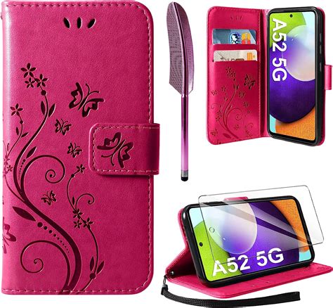 AROYI Coque Compatible Avec Samsung Galaxy A32 5G Retro Design PU Etui