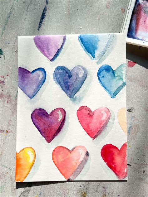 Easy Valentine S Day Watercolor Painting Idea Crafty Art Ideas