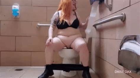 BBW Public Toilet Painful Straining Tummy Troubles HD Daisy Dax Body Fetishes Clips4sale