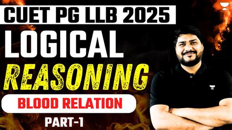 CUET PG LLB 2025 Logical Reasoning Blood Relations Part 1 CUET