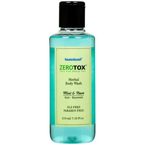 Buy Healthbuddy Zerotox Herbal Anti Bacterial Body Wash Mint Neem