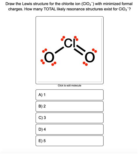 Chlorite Lewis Structure