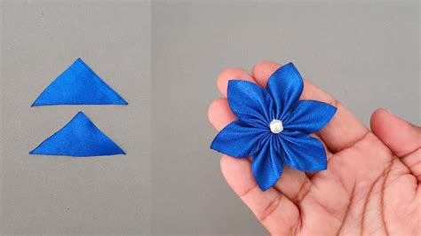 DIY Ribbon Flowers How To Make Ribbon Flowers Easy Trick Ribbon