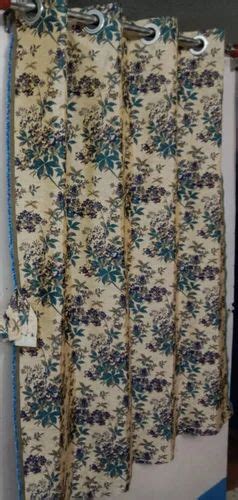 Floral Light Brown Base 3 Feet Polyester Printed Window Curtain At Rs