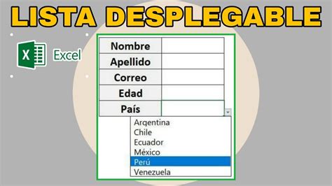 COMO HACER LISTAS DESPLEGABLES En EXCEL YouTube