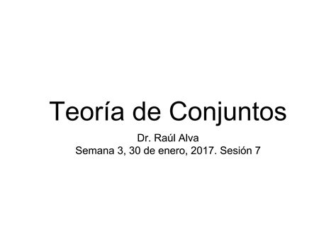 Teoría De Conjuntos Ppt