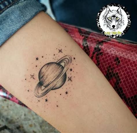 Saturn Tattoo With Stars