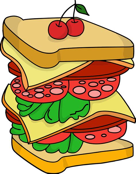 Sandwich clipart transparent background 2 - Clipart World