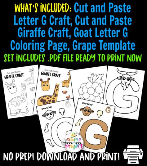 Fun Letter G Craft Bundle Simple Mom Project Store