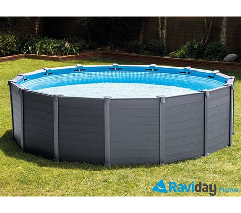 Piscine Tubulaire Graphite Ronde X M Intex Piscine Hors