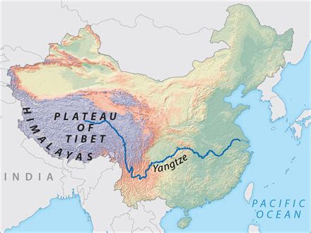 Map Of Asia Yangtze River