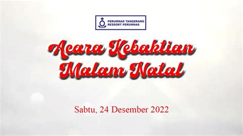 Acara Kebaktian Malam Natal Huria Kristen Batak Protestan Hkbp