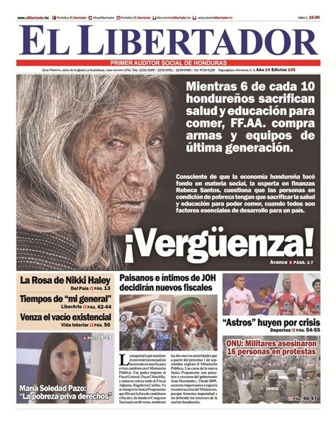 Honduras Editorial del periódico El Libertador El silencio de los