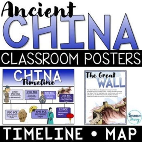 Ancient China Posters China Timeline Ancient China Map Classroom ...