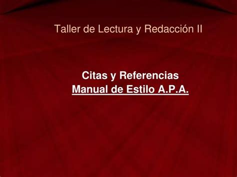 PPT Taller de Lectura y Redacción II PowerPoint Presentation free