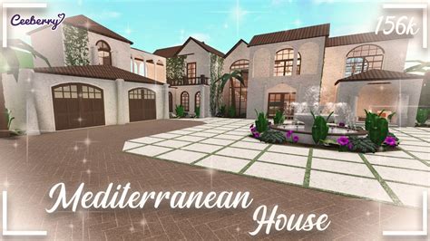 Bloxburg Mediterranean House K No Large Plot Speed Build Youtube