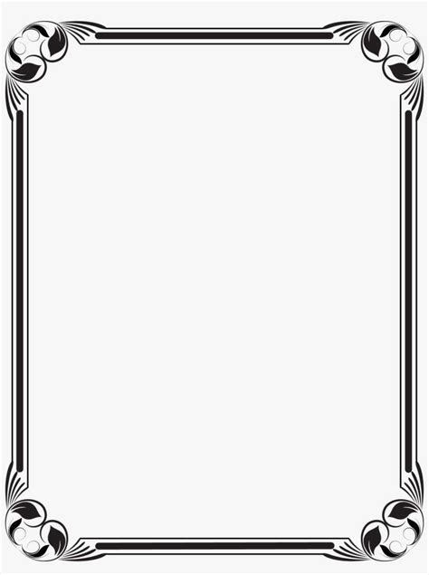 Stencil Black And White Frame Borders Design Png Image Transparent