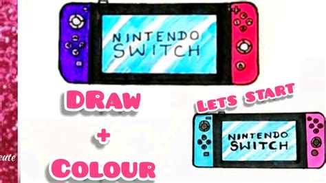 How To Draw A Nintendo Switch Game Console Step By Step Youtube