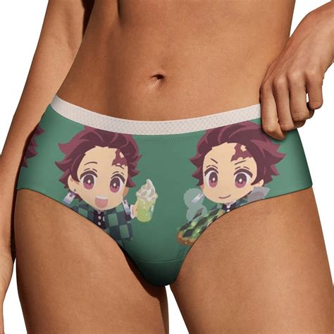 Demon Slayer Kamado Tanjiro Cute Women S Lace Brief Breathable Sexy Elastic Bikini Hipster