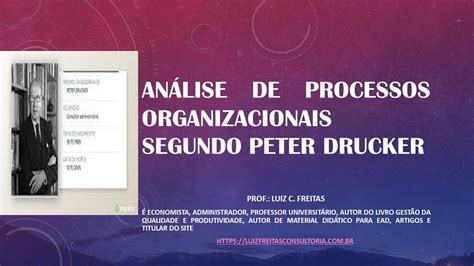 Analise De Processos Segundo Peter Drucker Youtube