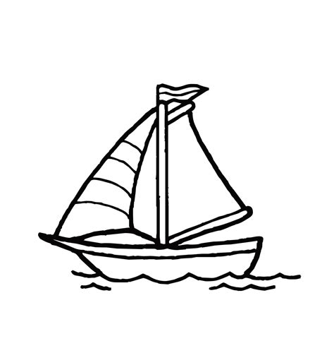 Coloring book Sailboat Motorboat Sheet - Sailboat Silhouette png ...