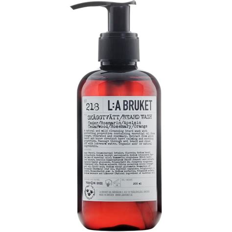 L A Bruket Beard Wash Ml Cedarwood Rosemary Orange