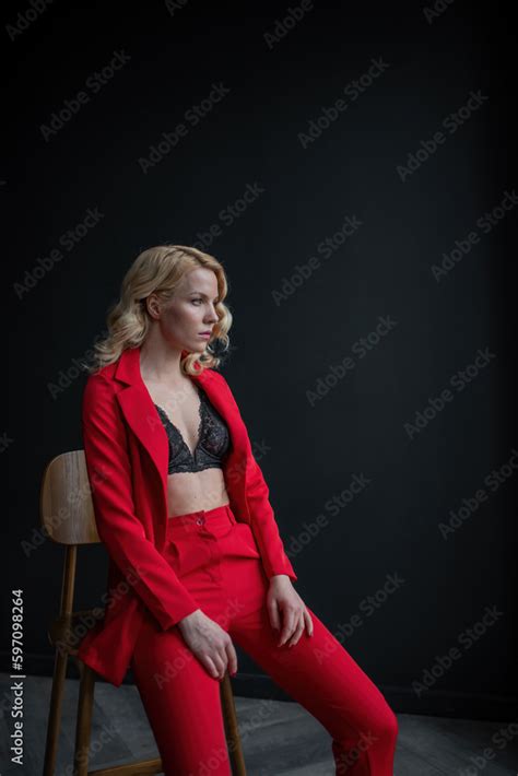 Portrait Of Candid Authentic Elegant Sexy Model Blonde Girl Posing In