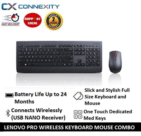 Lenovo Pro Wireless Keyboard Mouse Combo Lenovo Wireless Keyboard Combo Keyboard And Mouse