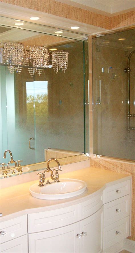 Bathroom Vanity Mirror With Beveled Overlay Frame By Rex Glass And Mirror