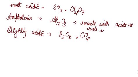 SOLVED Arrange The Oxides Al2O3 B2O3 CO2 Cl2O7 SO3 In Order From