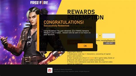 kode redeem  fire ff desember   buruan ambil spin