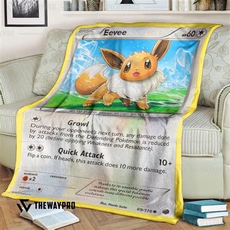 Pokemon Eevee Evolution Blanket Hot Sale