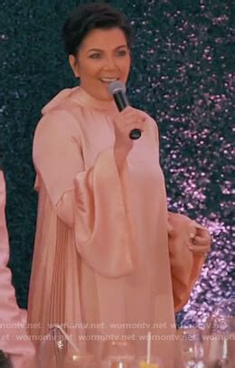 Wornontv Kriss Pink Pleated Bell Sleeve Dress On Keeping Up With The