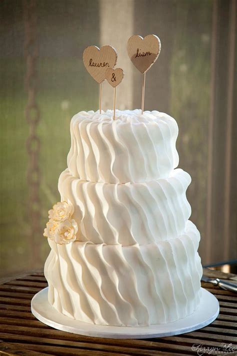 Rustic Wedding Ruffles Decorated Cake By Sweet Bakes Cakesdecor