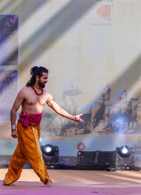 Artists Peroforming Kuchipudi Classical Dance In Surajkund Fair